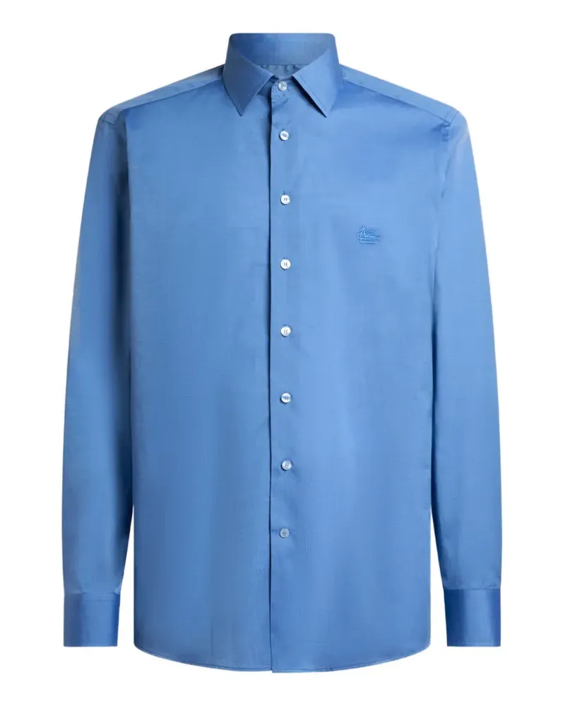 Etro Hemd mit Pegaso-Stickerei - Blau Blau