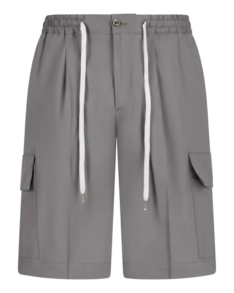PT TORINO Kordelzug-Shorts mit Cargotaschen - Grau Grau