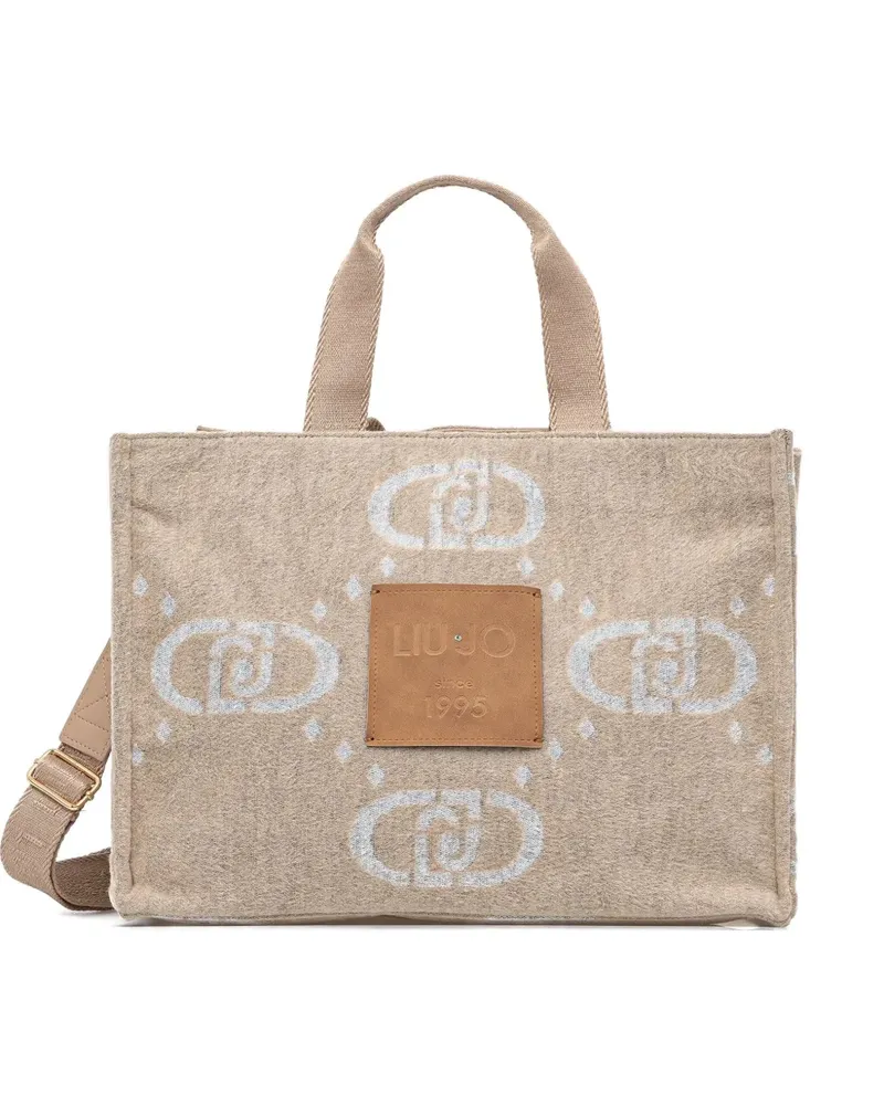 Liu Jo logo-pattern crossbody bag - Nude Nude