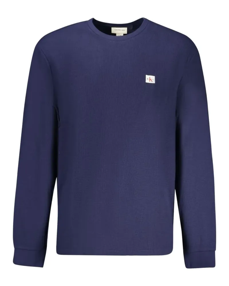Calvin Klein logo-patch sweater - Blau Blau
