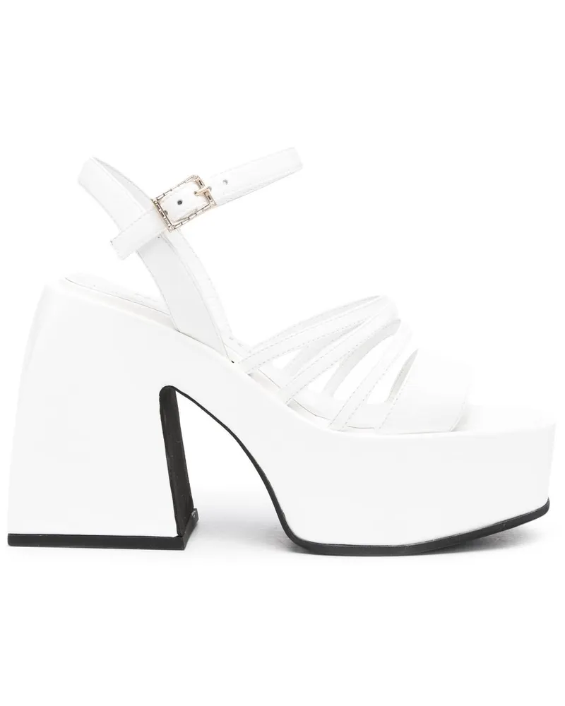 NODALETO Bulla Chibi Plateau-Sandalen - Weiß Weiß