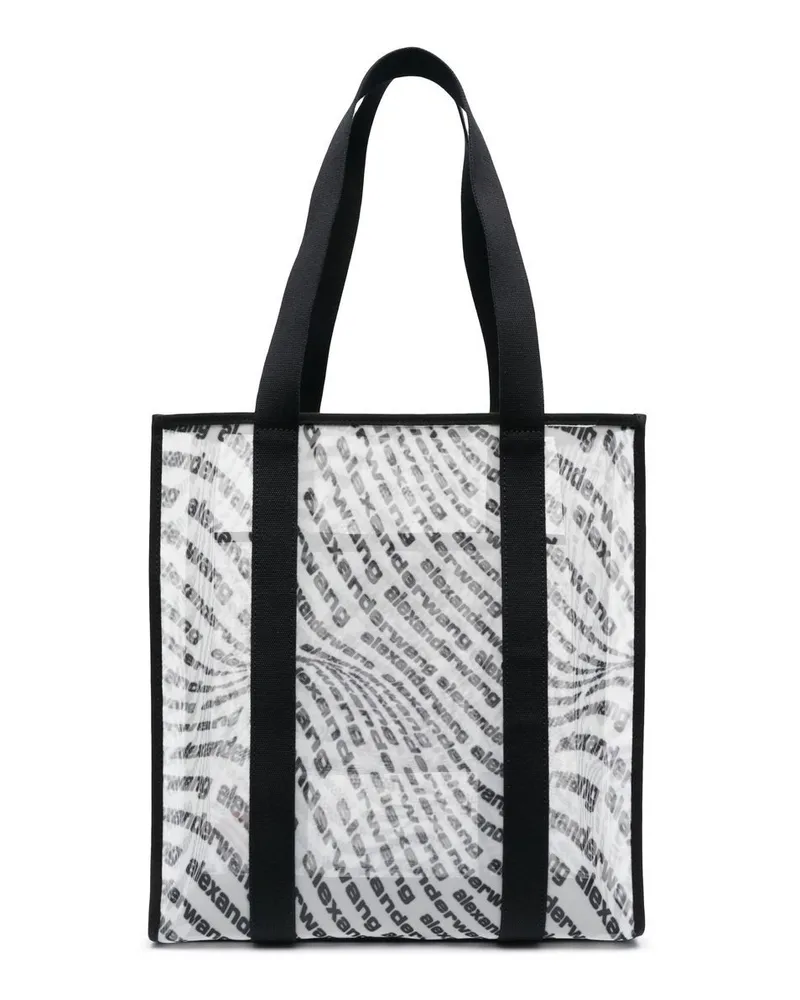 Alexander Wang Shopper mit Logo-Print Weiß