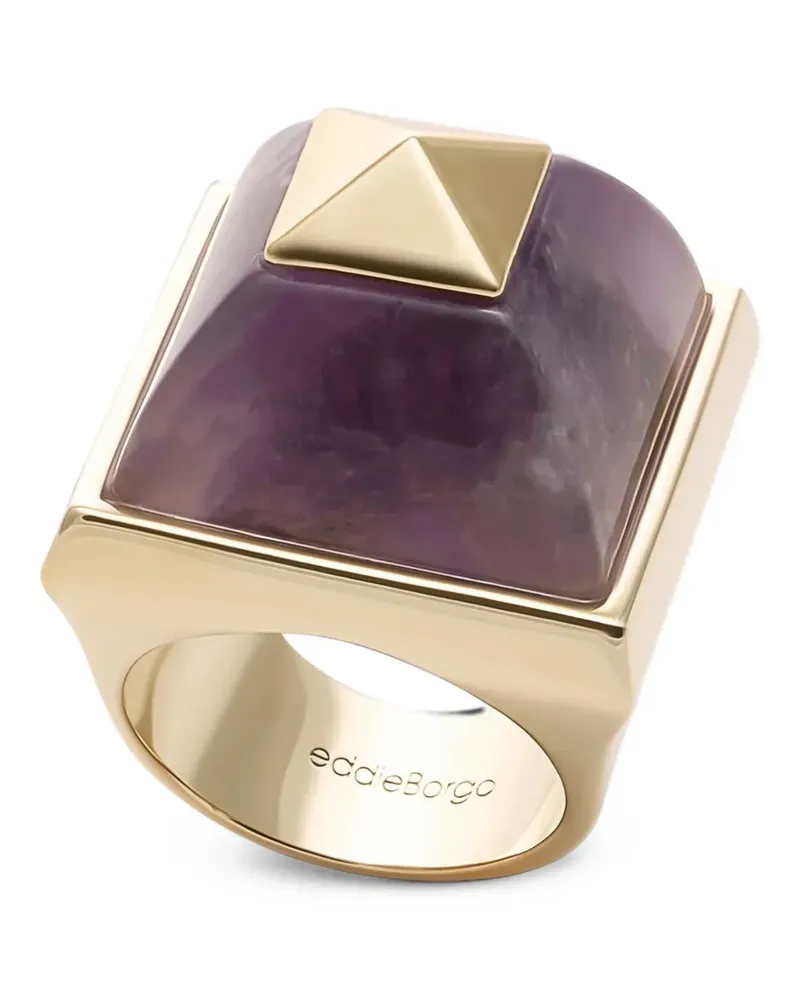 Eddie Borgo Sugarloaf Pyramid Ring mit Amethyst - Gold Gold