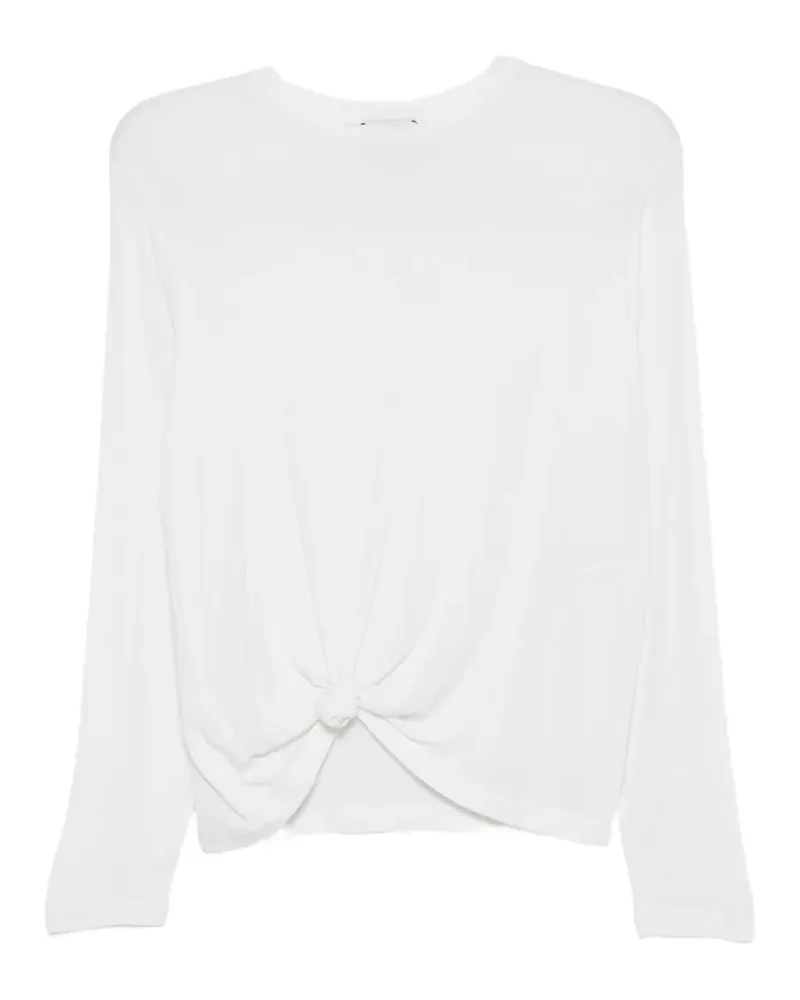 ALYSI Langarmshirt mit Knoten - Weiß Weiß