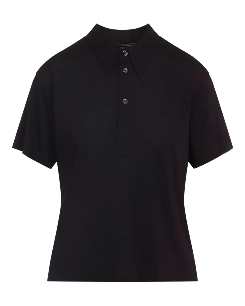 Maison Margiela Poloshirt mit Button-down-Kragen - Schwarz Schwarz