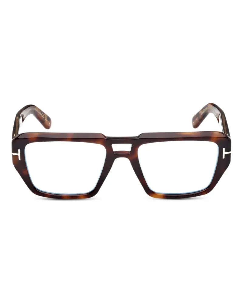 Tom Ford Brille mit eckigem Gestell - Braun Braun