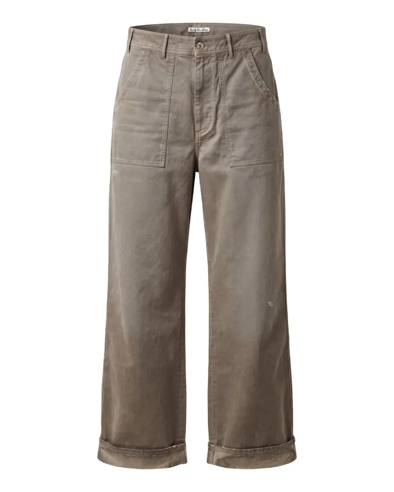 Acne Studios Weite Hose mit Logo-Patch - Nude Nude