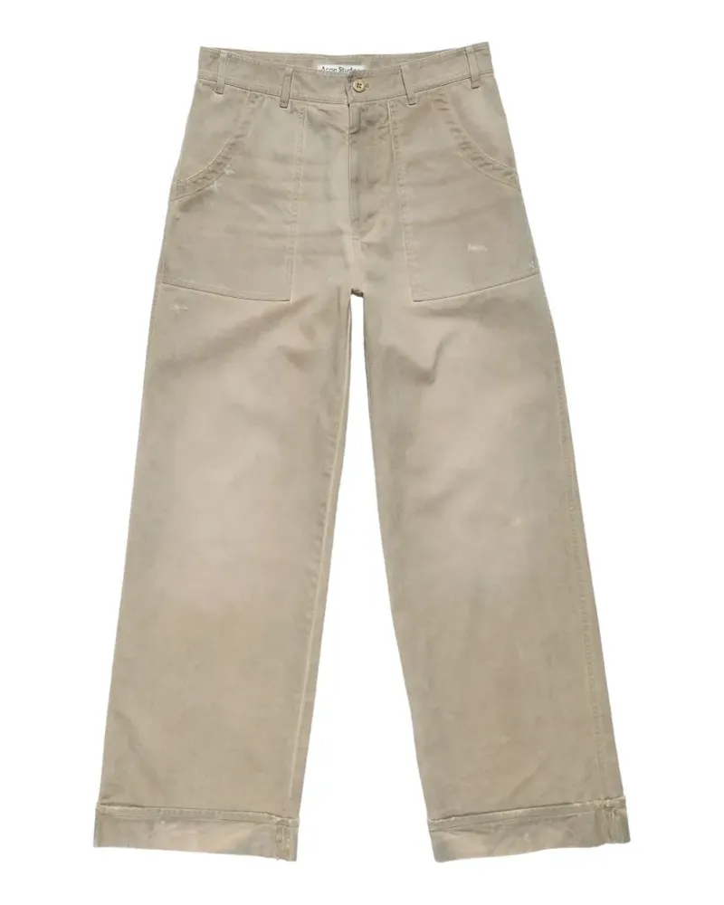 Acne Studios Weite Hose mit Logo-Patch - Nude Nude