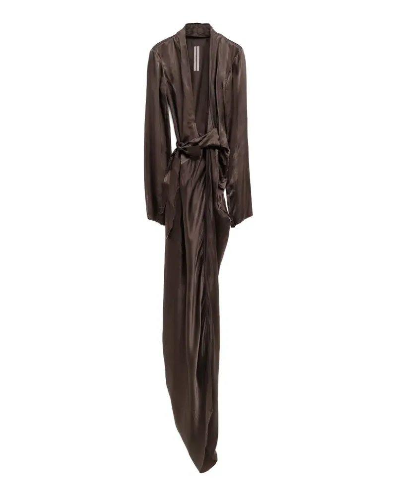 Rick Owens self-tie belt asymmetric dress - Braun Braun