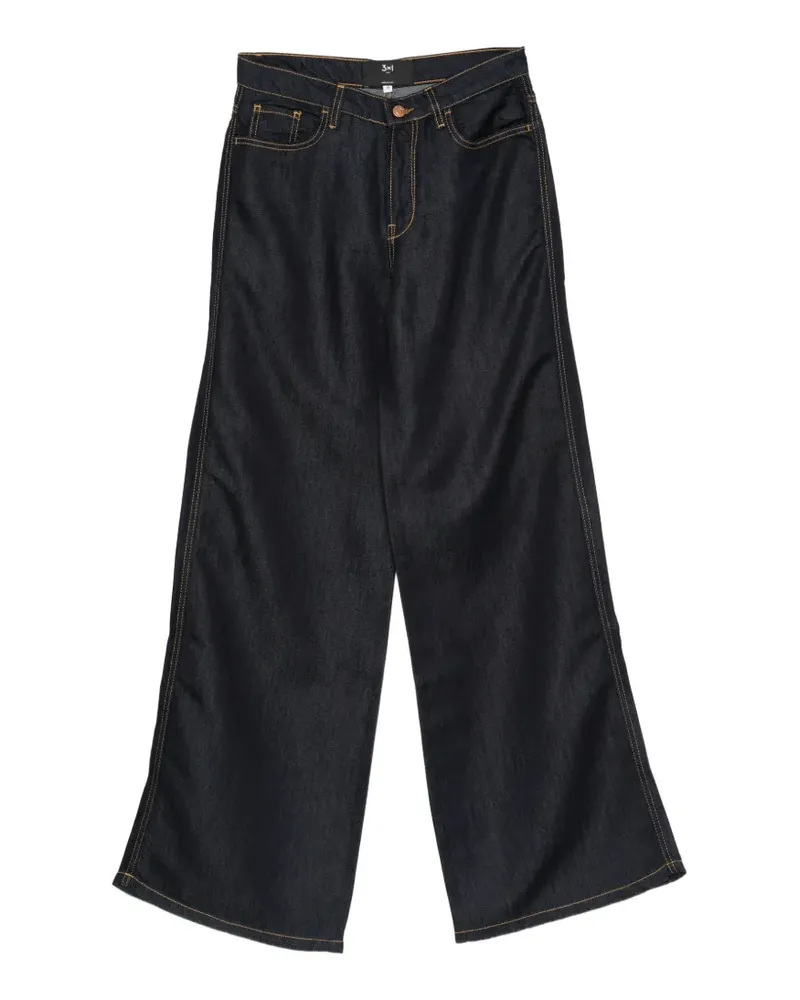 3x1 contrast-stitch jeans - Blau Blau