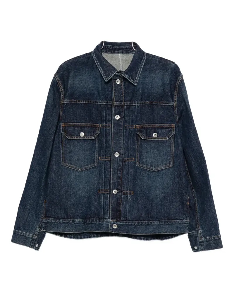 Sacai flap-pocket denim jacket - Blau Blau