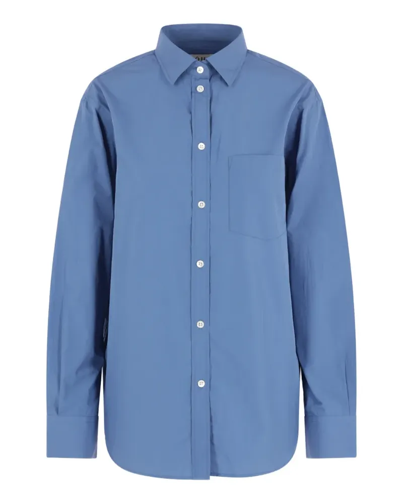 Róhe Hemd aus Popeline - Blau Blau