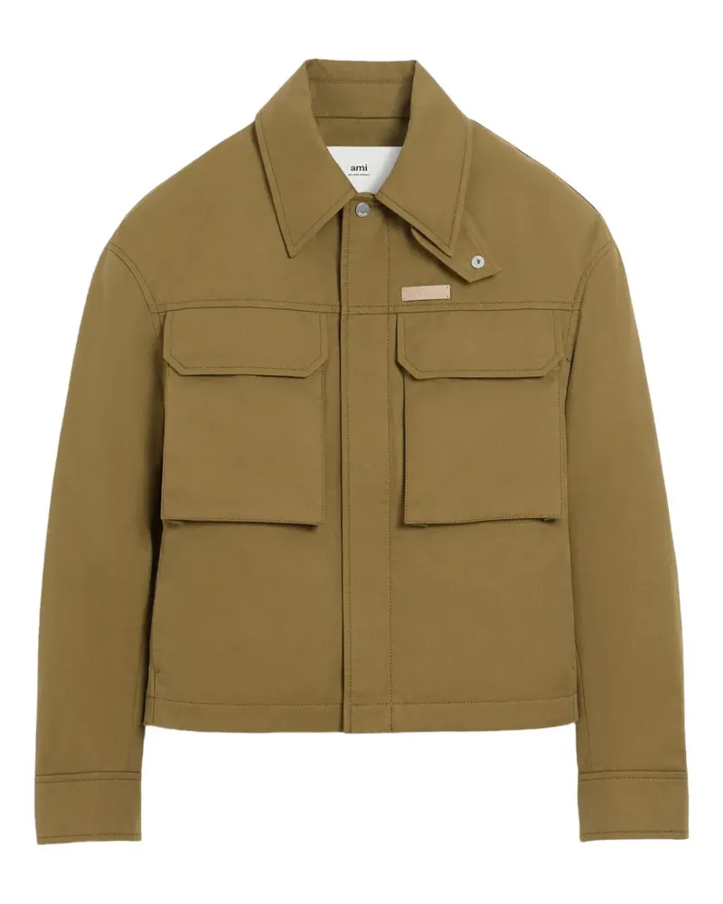 AMI Paris Jacke im Workwear-Look - Grün Grün