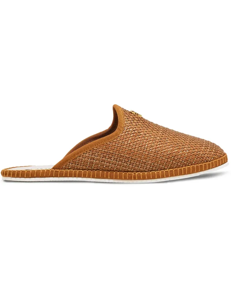 Casadei Gewebte Capalbio Slipper - Braun Braun