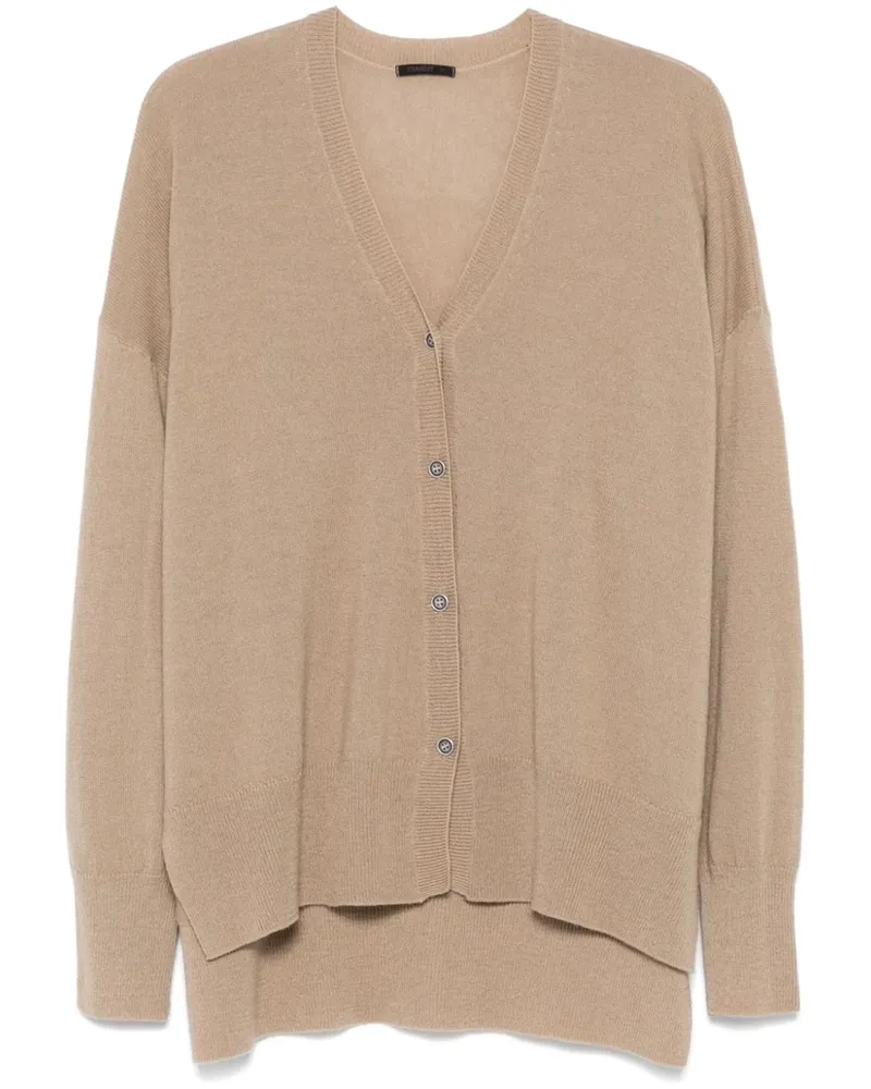 TRANSIT Fein gestrickter Cardigan - Braun Braun