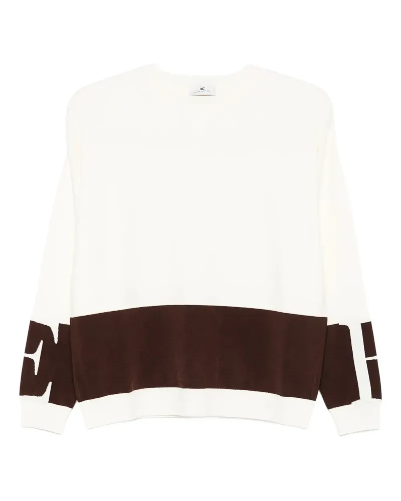 Elisabetta Franchi Langärmeliger Pullover mit Blockeinsatz - Nude Nude