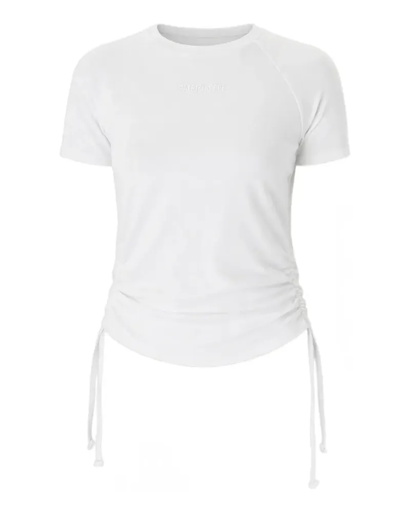 Patrizia Pepe stretch ruching T-shirt - Weiß Weiß