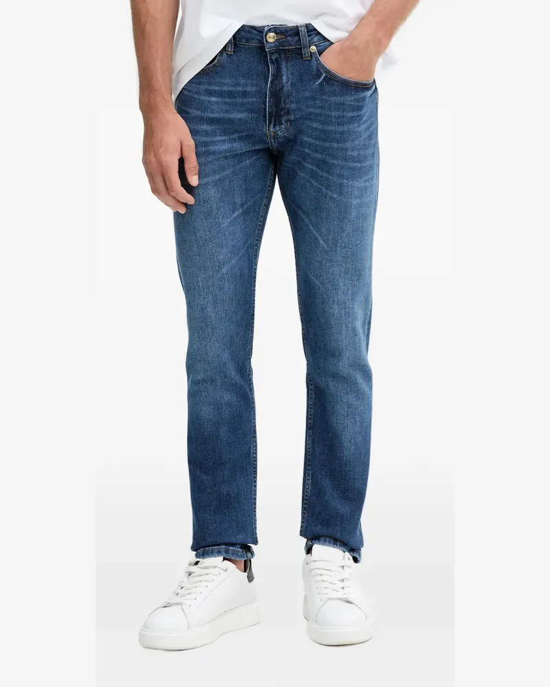 Versace Jeans logo-patch belt-loop jeans - Blau Blau