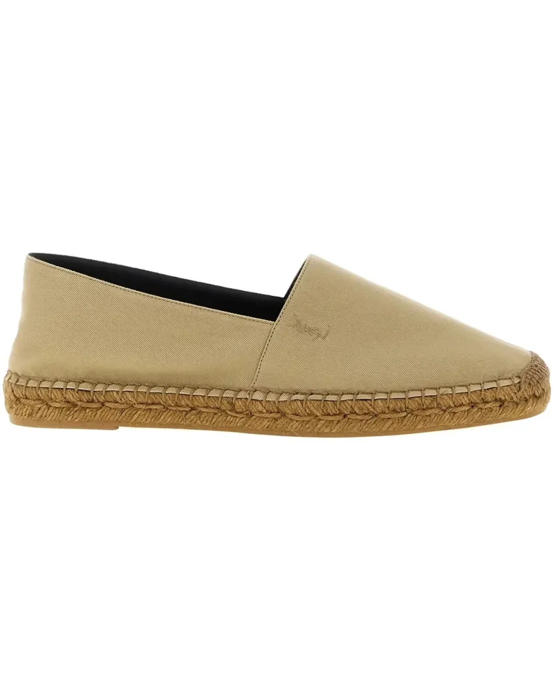 Saint Laurent Espadrilles mit Logo-Stickerei - Nude Nude