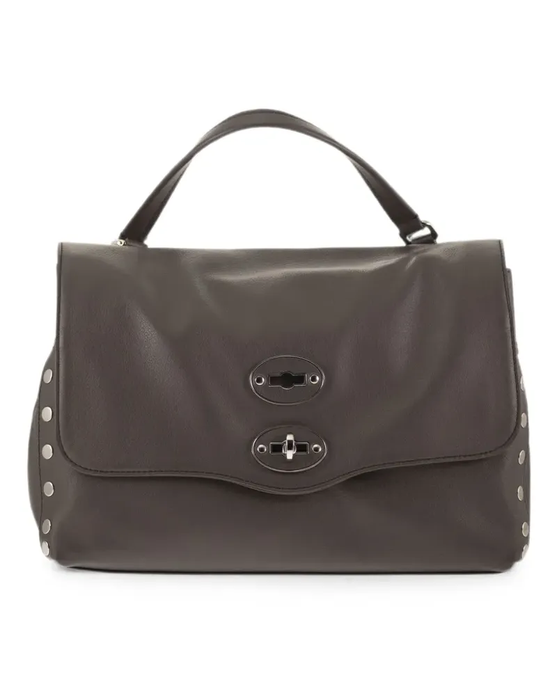 Zanellato Kleine Postina Tote Bag mit Nieten - Braun Braun