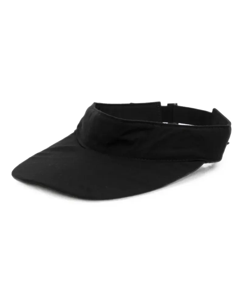Yohji Yamamoto Sonnenblende aus Popeline - Schwarz Schwarz