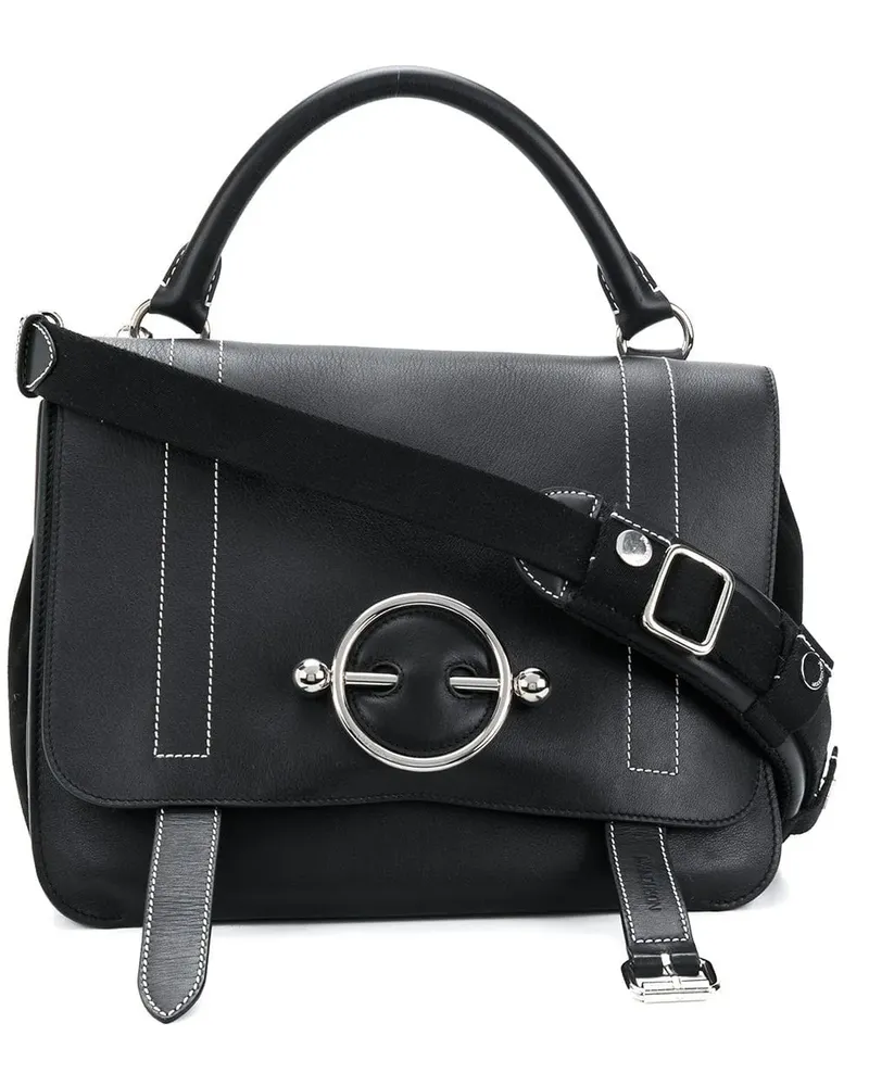 J.W.Anderson Große 'Disc' Satteltasche - Schwarz Schwarz