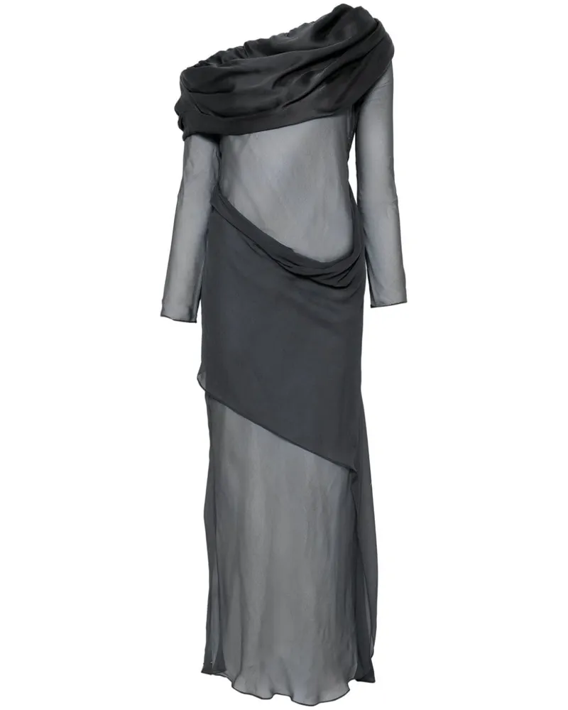 Christopher Esber Semi-transparentes Maxikleid - Grau Grau