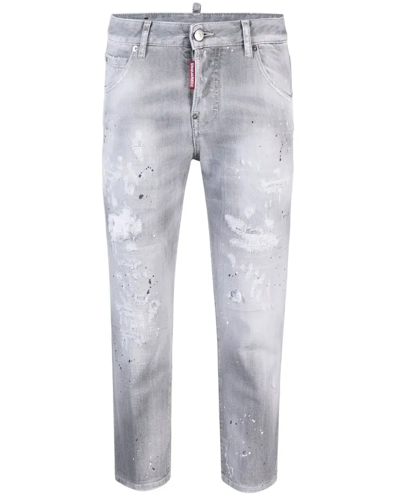 Dsquared2 Skinny-Jeans im Distressed-Look - Grau Grau