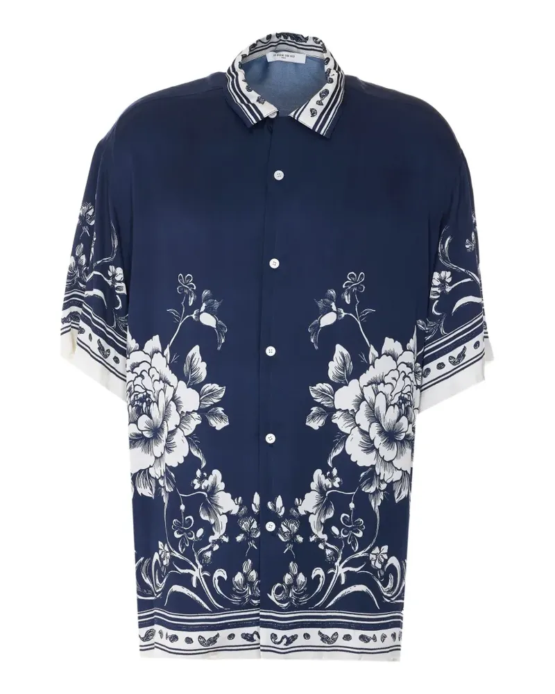IH NOM UH NIT printed button shirt - Blau Blau