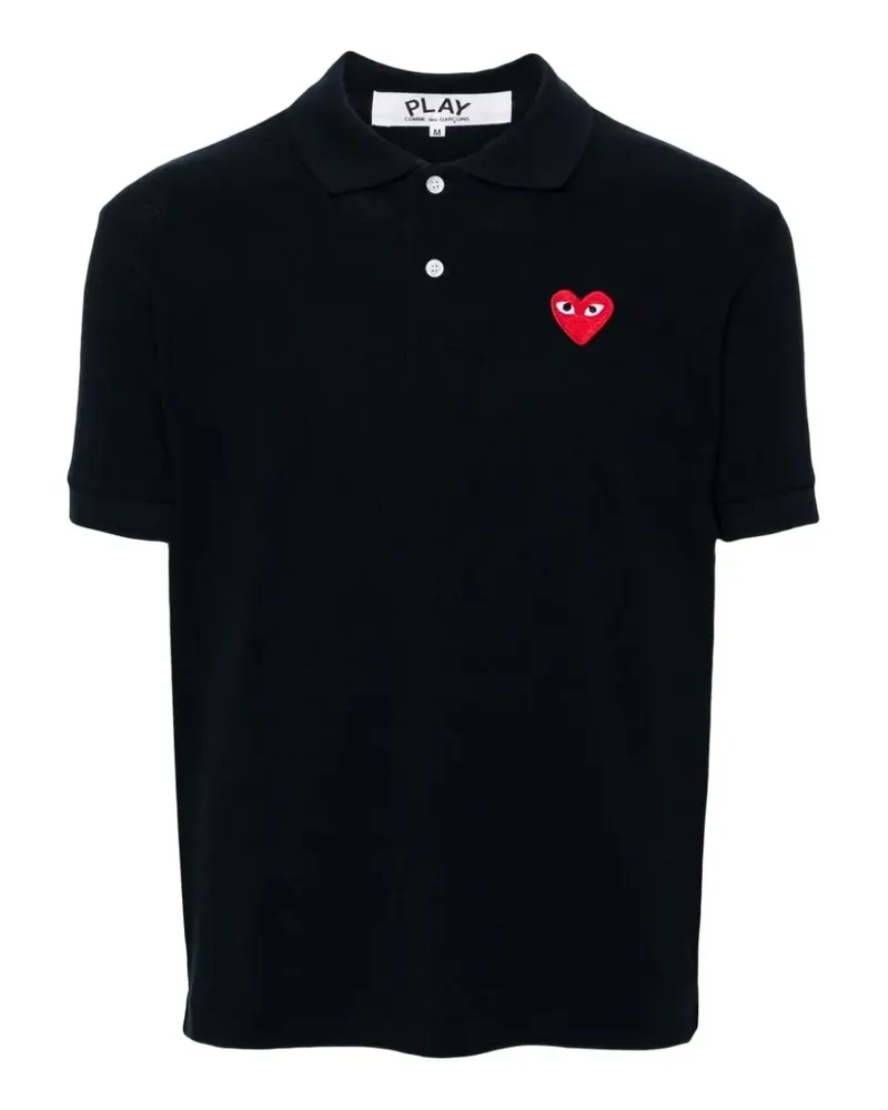 Comme des Garçons Poloshirt mit Herz-Patch - Schwarz Schwarz