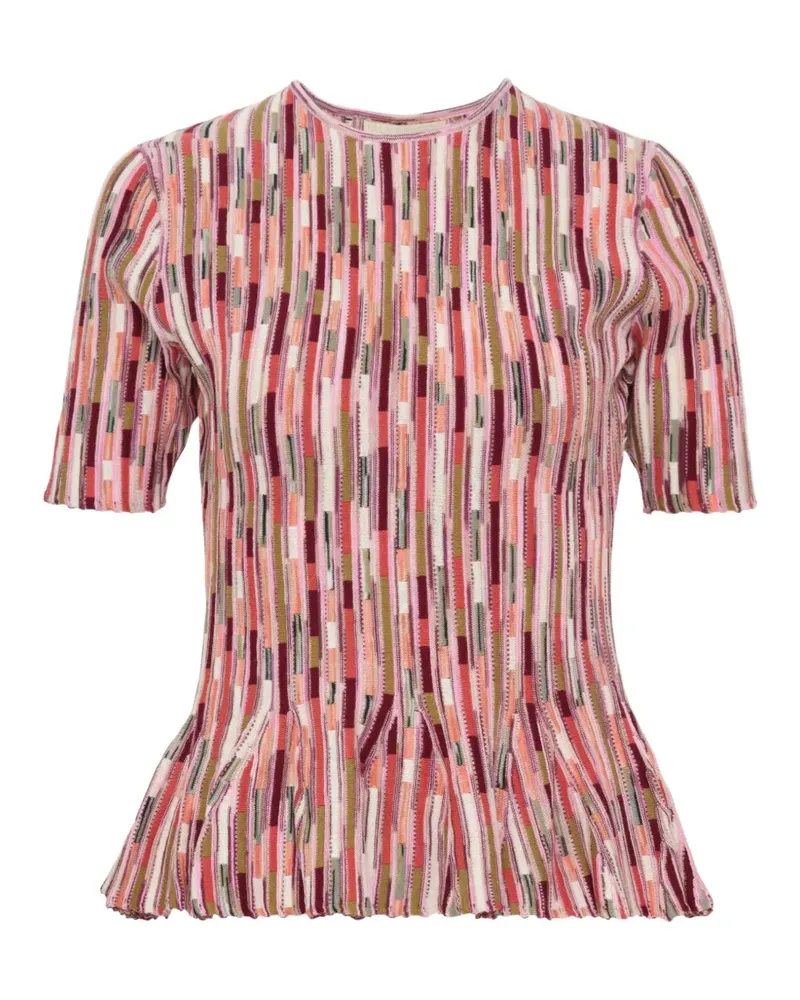 Ulla Johnson Kurzärmeliges Samira T-Shirt - Rosa Rosa