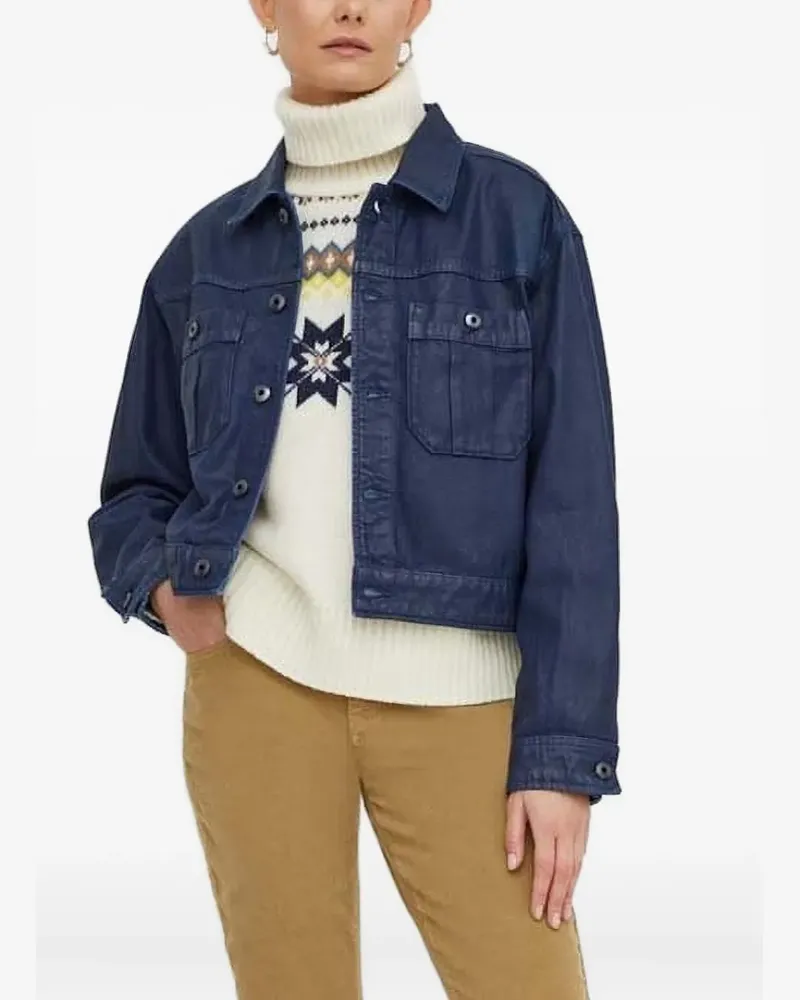 G-STAR RAW Jeansjacke mit Klappentasche - Blau Blau