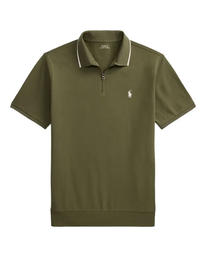 Ralph Lauren logo-embroidered zip-up polo shirt - Grün Grün
