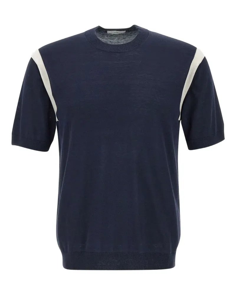 Paolo Pecora Milano Klassisches T-Shirt - Blau Blau