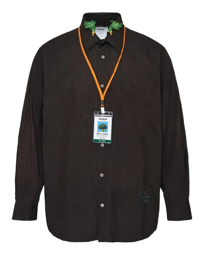 Doublet Hemd mit Batikmuster - Braun Braun
