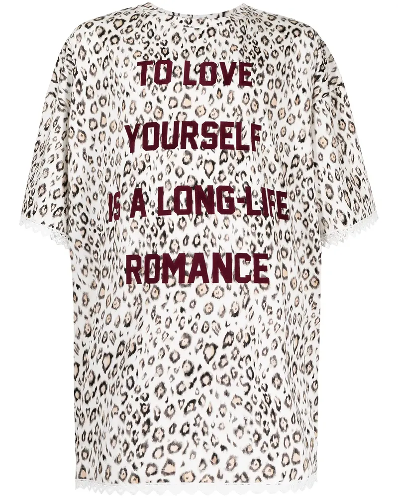 COOL T.M T-Shirt mit Leoparden-Print - Braun Braun