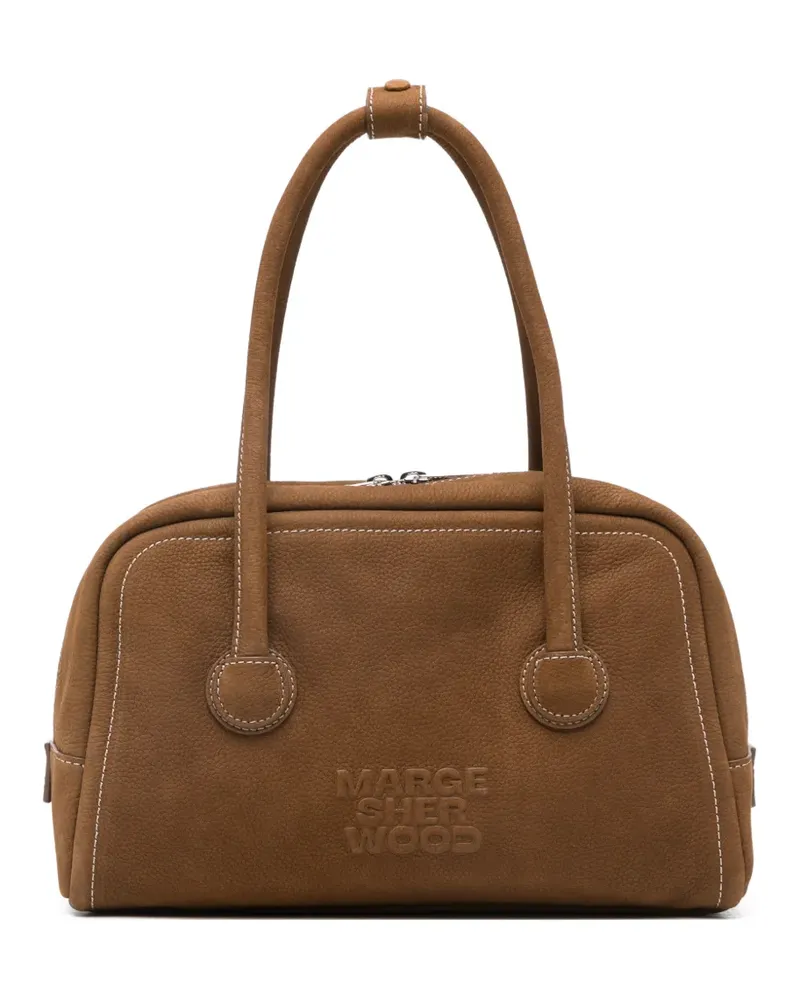 Marge Sherwood embossed-logo tote bag - Braun Braun