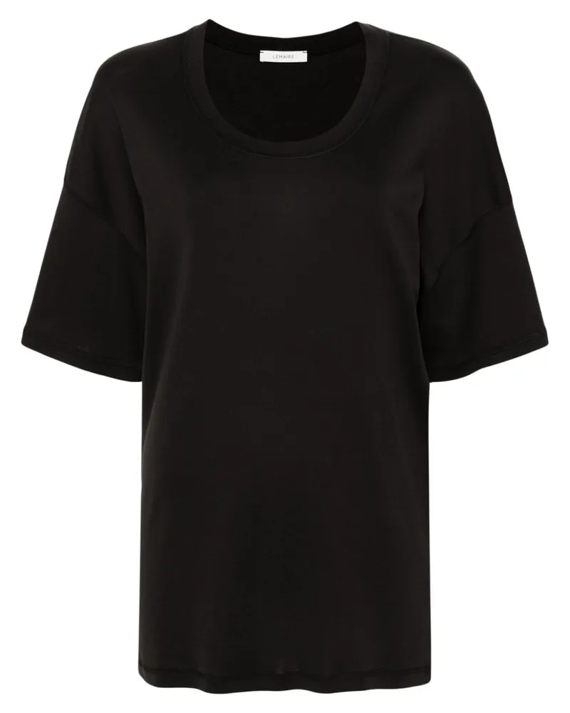 Christophe Lemaire T-Shirt aus Jersey Schwarz