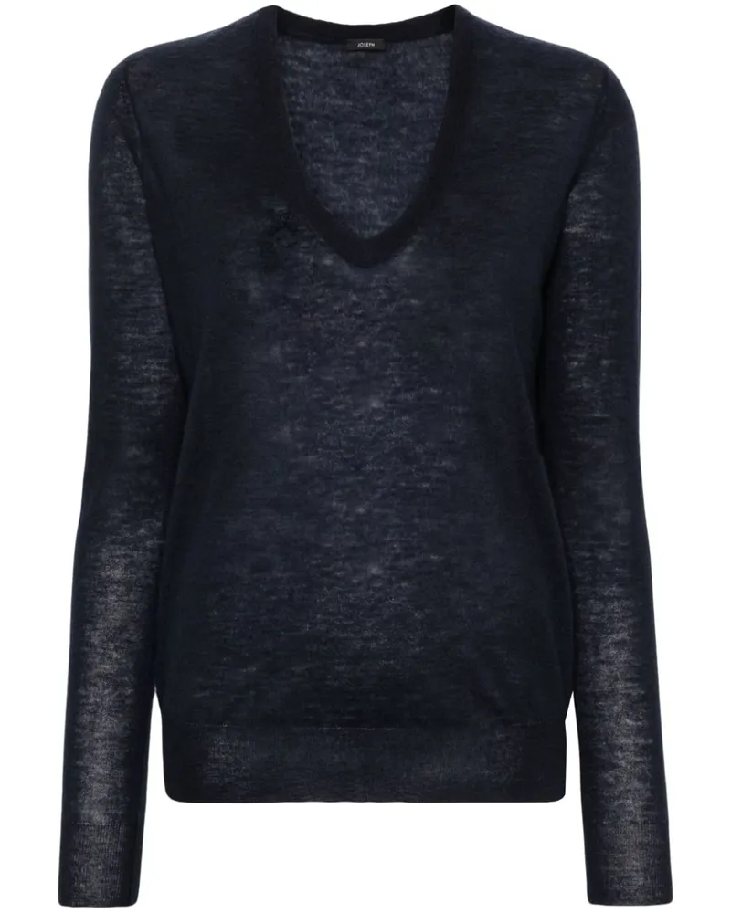 Joseph Kaschmirpullover mit V-Ausschnitt - Blau Blau