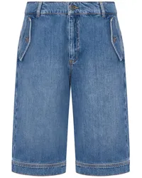 Moschino Jeans-Shorts mit geradem Bein Blau