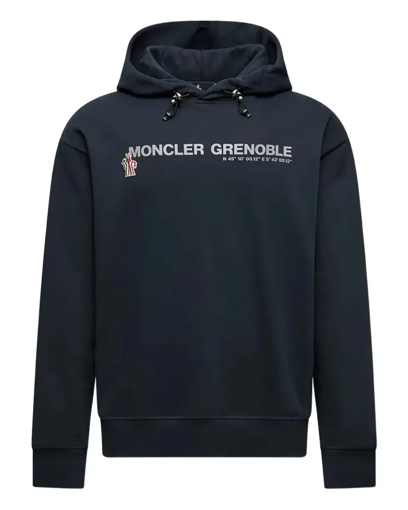 Moncler Hoodie mit Logo-Stickerei - Blau Blau