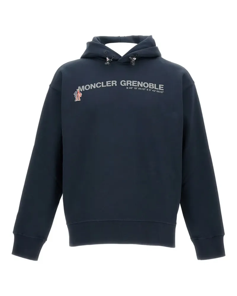 Moncler Hoodie mit Logo-Stickerei - Blau Blau