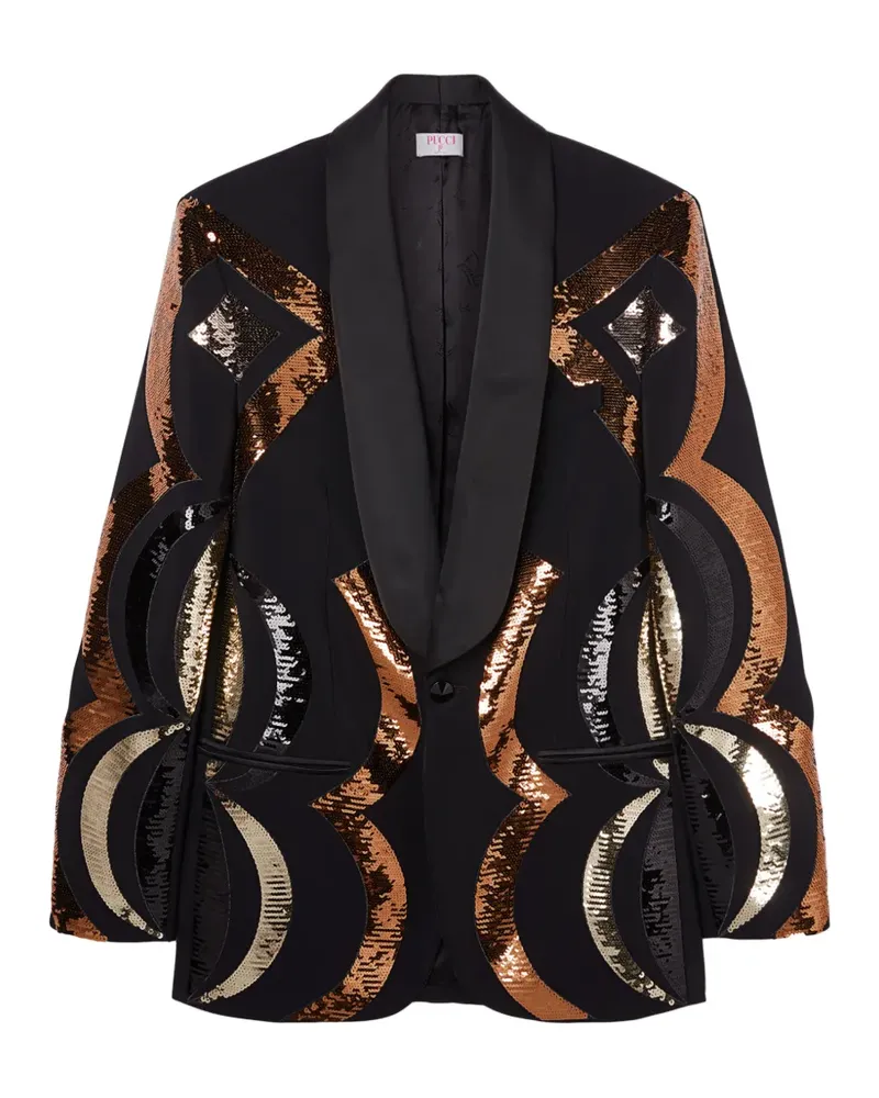 Emilio Pucci Collane embroidered blazer - Schwarz Schwarz