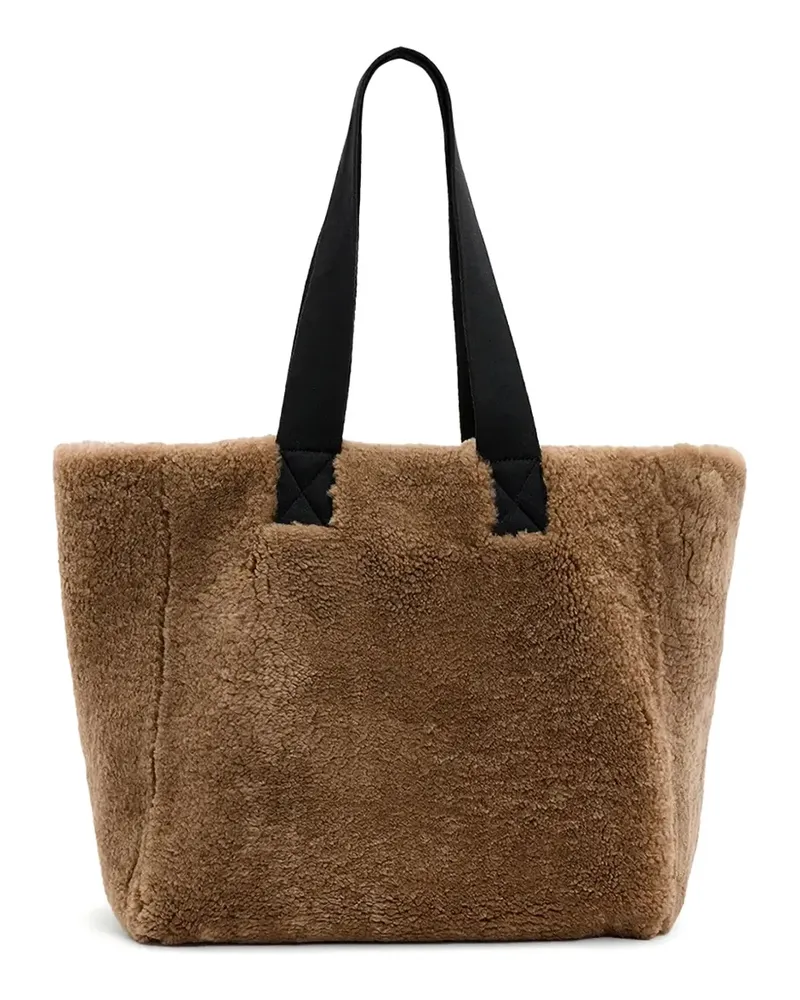 AllSaints Wendbare Izzy Tote Bag aus Shearling - Braun Braun