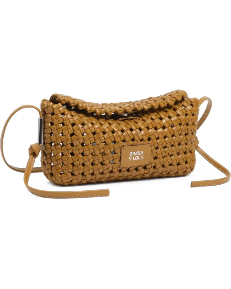 BIMBA Y LOLA Kleine Lime Mini-Umhängetasche mit Falten - Braun Braun
