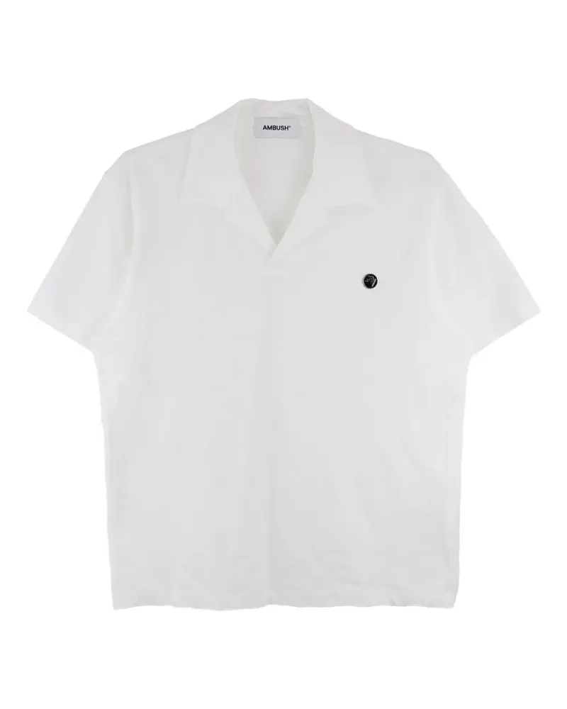 AMBUSH T-Shirt mit Poloshirtkragen - Weiß Weiß
