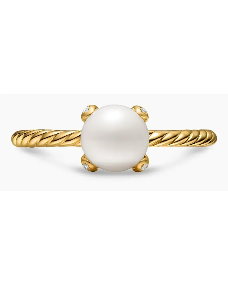 David Yurman Pearl Classics Perlen- und Diamantring - Gold Gold
