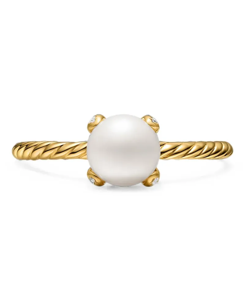 David Yurman Pearl Classics Perlen- und Diamantring - Gold Gold