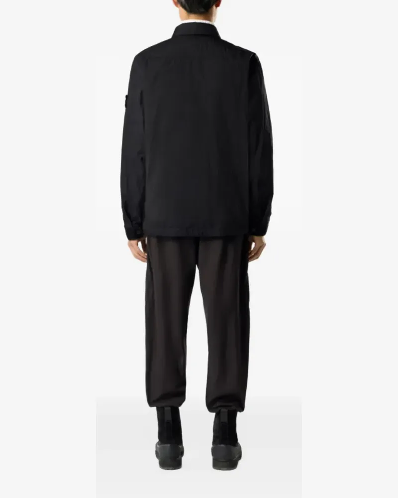 Stone Island Q100022 Crinkle Reps NY windabweisende, wattierte Jacke mit Anti-Drop-Effekt - Schwarz Schwarz