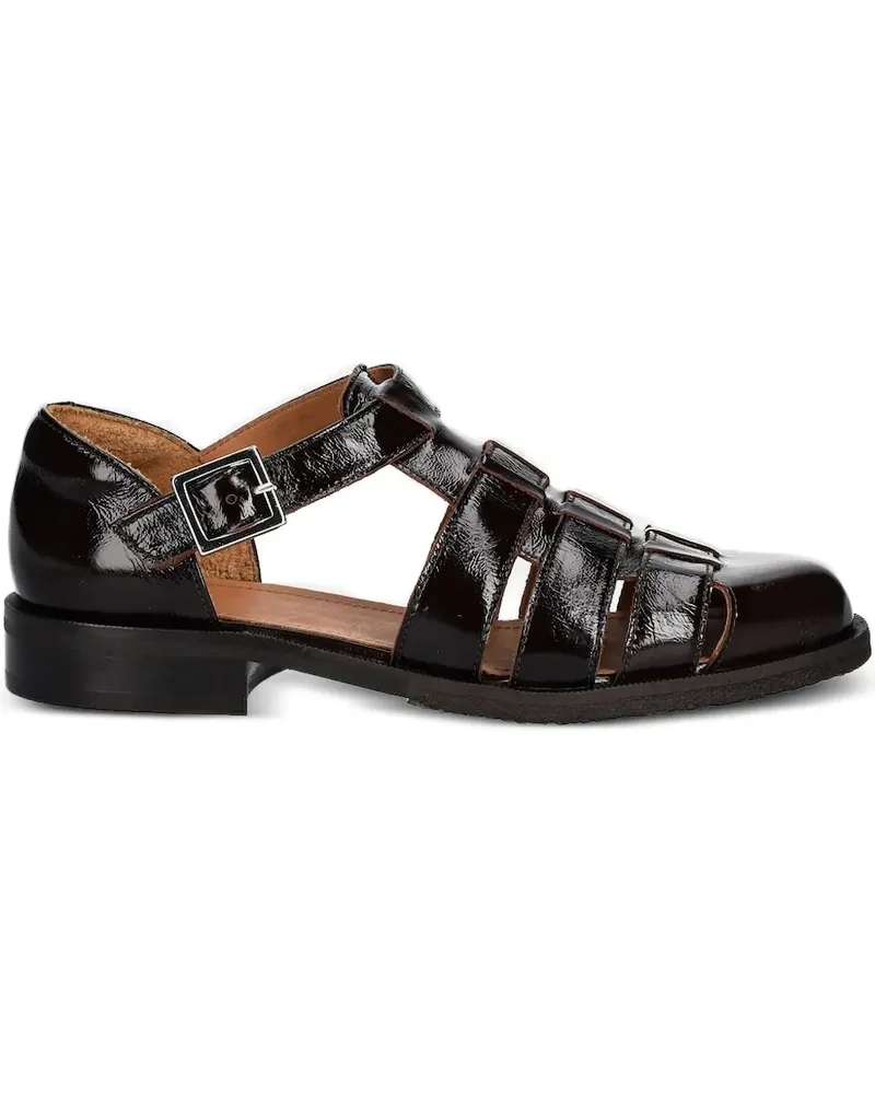 Billi Bi A6315 Flache Cage-Pumps mit Schnallenverschluss 25mm - Braun Braun